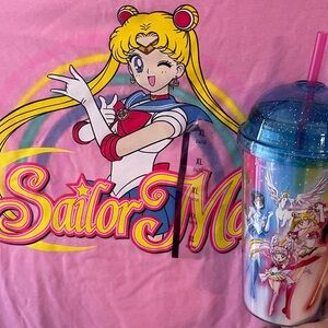Sailor moon T-shirt 14-16 girls and sailor moon cup